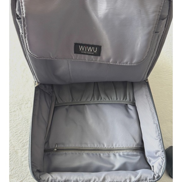 WiWU Transformer Laptop Backpack Messenger Bag Briefcase Unisex Gray Padded - Picture 15 of 16